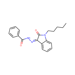 CCCCCN1C(=O)/C(=N\NC(=O)c2ccccc2)c2ccccc21 ZINC000003573078