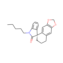 CCCCCN1C(=O)[C@@]2(CCCc3cc4c(cc32)OCO4)c2ccccc21 ZINC000071340933