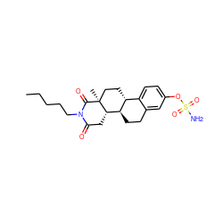 CCCCCN1C(=O)C[C@H]2[C@@H]3CCc4cc(OS(N)(=O)=O)ccc4[C@H]3CC[C@]2(C)C1=O ZINC000013478325