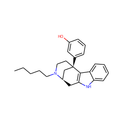 CCCCCN1CC[C@@]2(c3cccc(O)c3)C[C@H]1Cc1[nH]c3ccccc3c12 ZINC000253701581