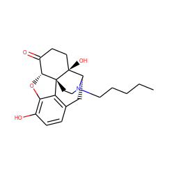 CCCCCN1CC[C@@]23c4c5ccc(O)c4O[C@@H]2C(=O)CC[C@]3(O)[C@@H]1C5 ZINC000473113671