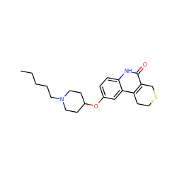 CCCCCN1CCC(Oc2ccc3[nH]c(=O)c4c(c3c2)CCSC4)CC1 ZINC000049073344