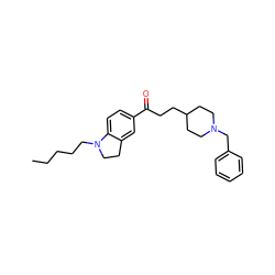 CCCCCN1CCc2cc(C(=O)CCC3CCN(Cc4ccccc4)CC3)ccc21 ZINC000013737835