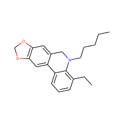 CCCCCN1Cc2cc3c(cc2-c2cccc(CC)c21)OCO3 ZINC000028641748