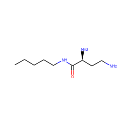 CCCCCNC(=O)[C@@H](N)CCN ZINC000028523081