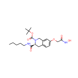 CCCCCNC(=O)[C@@H]1Cc2ccc(OCC(=O)NO)cc2CN1C(=O)OC(C)(C)C ZINC000045366007