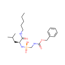 CCCCCNC(=O)[C@H](CC(C)C)N[P@](=O)(O)CNC(=O)OCc1ccccc1 ZINC000299844551