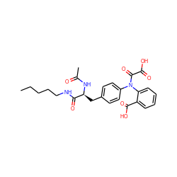 CCCCCNC(=O)[C@H](Cc1ccc(N(C(=O)C(=O)O)c2ccccc2C(=O)O)cc1)NC(C)=O ZINC000013519784