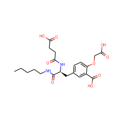 CCCCCNC(=O)[C@H](Cc1ccc(OCC(=O)O)c(C(=O)O)c1)NC(=O)CCC(=O)O ZINC000013472226