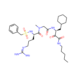 CCCCCNC(=O)C(=O)[C@H](CC1CCCCC1)NC(=O)CN(C)C(=O)[C@@H](CCCN=C(N)N)NS(=O)(=O)Cc1ccccc1 ZINC000026386849