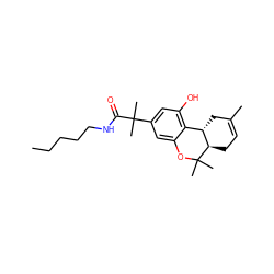 CCCCCNC(=O)C(C)(C)c1cc(O)c2c(c1)OC(C)(C)[C@@H]1CC=C(C)C[C@@H]21 ZINC000223584033