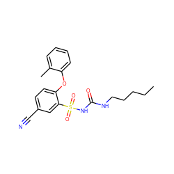 CCCCCNC(=O)NS(=O)(=O)c1cc(C#N)ccc1Oc1ccccc1C ZINC000096272711