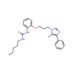 CCCCCNC(=O)Nc1ccccc1OCCCn1cnc(-c2ccccc2)c1C ZINC000013827639