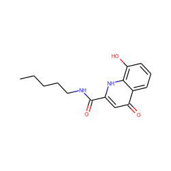 CCCCCNC(=O)c1cc(=O)c2cccc(O)c2[nH]1 ZINC000082151779