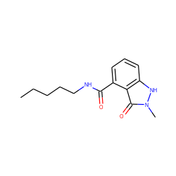 CCCCCNC(=O)c1cccc2[nH]n(C)c(=O)c12 ZINC000138047199