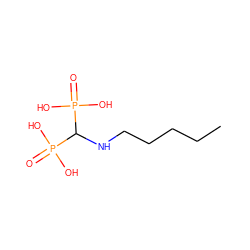 CCCCCNC(P(=O)(O)O)P(=O)(O)O ZINC000005973217