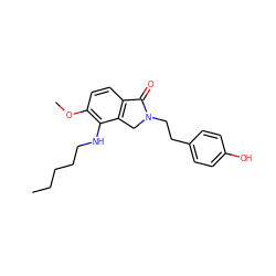 CCCCCNc1c(OC)ccc2c1CN(CCc1ccc(O)cc1)C2=O ZINC000013675399