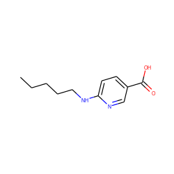 CCCCCNc1ccc(C(=O)O)cn1 ZINC000019844838