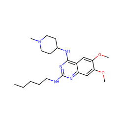 CCCCCNc1nc(NC2CCN(C)CC2)c2cc(OC)c(OC)cc2n1 ZINC001772647958