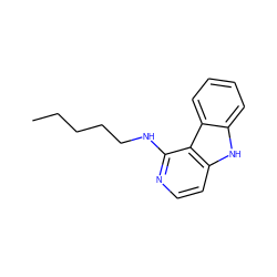 CCCCCNc1nccc2[nH]c3ccccc3c12 ZINC000040973546