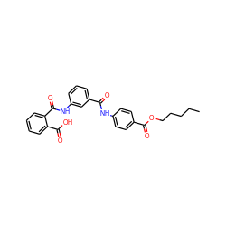 CCCCCOC(=O)c1ccc(NC(=O)c2cccc(NC(=O)c3ccccc3C(=O)O)c2)cc1 ZINC000006472206