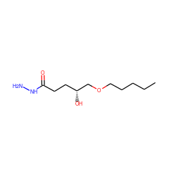 CCCCCOC[C@H](O)CCC(=O)NN ZINC000002272585