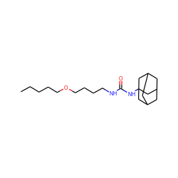 CCCCCOCCCCNC(=O)NC12CC3CC(CC(C3)C1)C2 ZINC000013644435