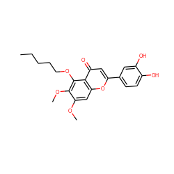 CCCCCOc1c(OC)c(OC)cc2oc(-c3ccc(O)c(O)c3)cc(=O)c12 ZINC000026381823