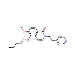 CCCCCOc1c(OC)ccc2c(=O)n(CCc3ccncc3)ccc12 ZINC000146810339