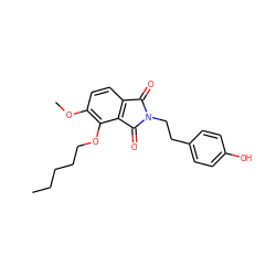 CCCCCOc1c(OC)ccc2c1C(=O)N(CCc1ccc(O)cc1)C2=O ZINC000146821823