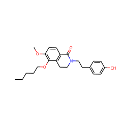 CCCCCOc1c(OC)ccc2c1CCN(CCc1ccc(O)cc1)C2=O ZINC000146813149