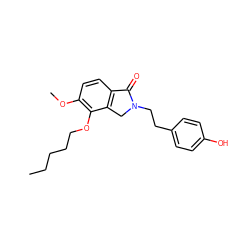 CCCCCOc1c(OC)ccc2c1CN(CCc1ccc(O)cc1)C2=O ZINC000080810015