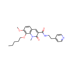 CCCCCOc1c(OC)ccc2cc(C(=O)NCCc3ccncc3)c(=O)n(C)c12 ZINC000141678190