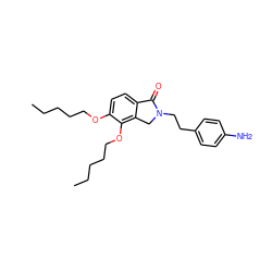 CCCCCOc1ccc2c(c1OCCCCC)CN(CCc1ccc(N)cc1)C2=O ZINC000077863193