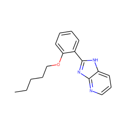 CCCCCOc1ccccc1-c1nc2ncccc2[nH]1 ZINC000013827105