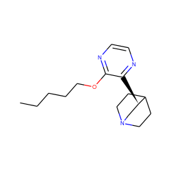 CCCCCOc1nccnc1[C@@H]1CN2CCC1CC2 ZINC000013743102