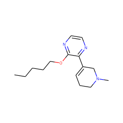 CCCCCOc1nccnc1C1=CCCN(C)C1 ZINC000013728554