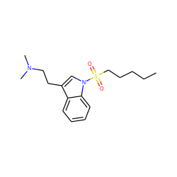 CCCCCS(=O)(=O)n1cc(CCN(C)C)c2ccccc21 ZINC000028883920