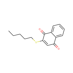 CCCCCSC1=CC(=O)c2ccccc2C1=O ZINC000095592366