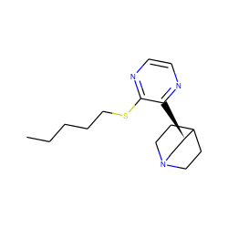 CCCCCSc1nccnc1[C@@H]1CN2CCC1CC2 ZINC000013743104