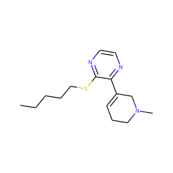 CCCCCSc1nccnc1C1=CCCN(C)C1 ZINC000013728560