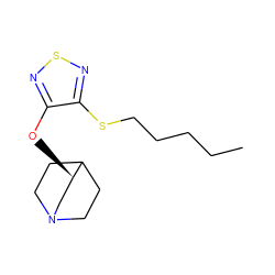 CCCCCSc1nsnc1O[C@@H]1CN2CCC1CC2 ZINC000013777567