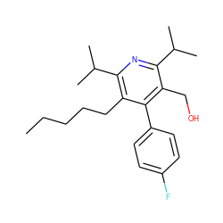 CCCCCc1c(C(C)C)nc(C(C)C)c(CO)c1-c1ccc(F)cc1 ZINC000013437713