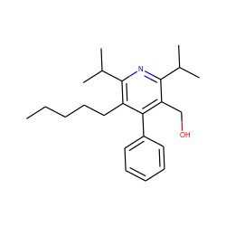 CCCCCc1c(C(C)C)nc(C(C)C)c(CO)c1-c1ccccc1 ZINC000013437754