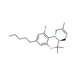 CCCCCc1cc(Br)c2c(c1)OC(C)(C)[C@@H]1CC=C(C)C[C@@H]21 ZINC000064454407