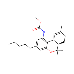 CCCCCc1cc(NC(=O)OC)c2c(c1)OC(C)(C)[C@@H]1CCC(C)=C[C@@H]21 ZINC000045388210