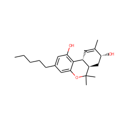 CCCCCc1cc(O)c2c(c1)OC(C)(C)[C@@H]1C[C@@H](O)C(C)=C[C@@H]21 ZINC000005513519