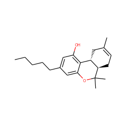 CCCCCc1cc(O)c2c(c1)OC(C)(C)[C@@H]1CC=C(C)C[C@@H]21 ZINC000001721178