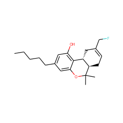 CCCCCc1cc(O)c2c(c1)OC(C)(C)[C@@H]1CC=C(CF)C[C@@H]21 ZINC000066099143