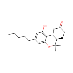 CCCCCc1cc(O)c2c(c1)OC(C)(C)[C@@H]1CCC(=O)C[C@@H]21 ZINC000005821099